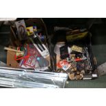 THREE BOXES OF DOMESTIC TOOLS & ACCESSORIES