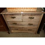 A LATE 19TH CENTURY FOUR DRAWER BEDROOM CHEST