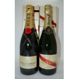 MOET ET CHANDON Brut Imperial, 1 bottle in gift box G.H. MUMM "CORDON ROUGE", 1 bottle in gift box