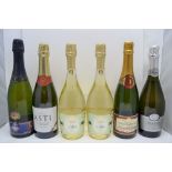 A SELECTION OF SPARKLING WINES; Asti NV Viticoltori Acquesi x 2 bottles Asti NV Tesco x 1 bottle