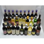 TWENTY-EIGHT ASSORTED WINES of 25cl/18.75cl capacity to include; 2013 J.P. Chenet Merlot x 8, 1999