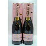 MOET ET CHANDON NV Rose champagne, 2 bottles, in presentation boxes