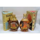 HAIG'S "DIMPLE" SCOTCH WHISKY, 2 x 26 2/3 fl.oz bottles, one with spring cap