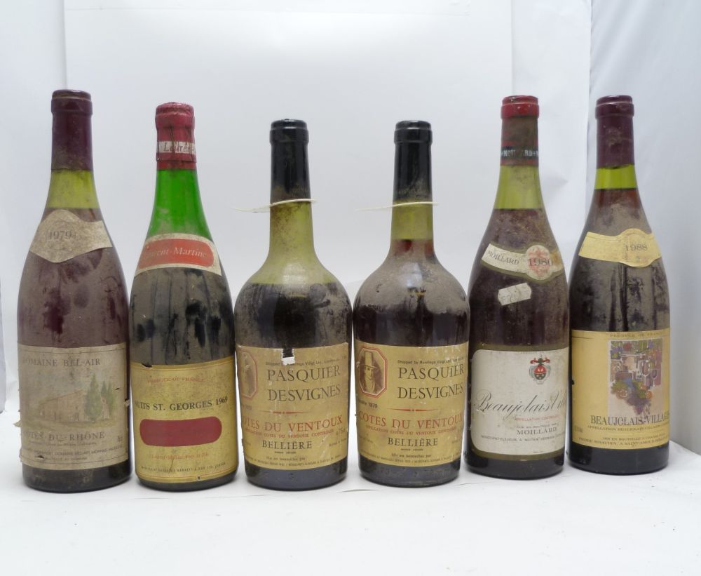 NUITS-ST-GEORGES 1969 Laurent-Martine, 1 bottle DOMAINE BEL-AIR 1979 Cotes du Rhone, 1 bottle