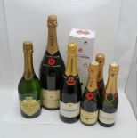 A SELECTION OF CHAMPAGNE/SPARKLING WINES; Moet et Chandon Brut Imperial x 1 magnum Taittinger