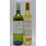 GINESTET 2015 Sauternes, 1 half litre bottle DOMAINE LA HITAIRE LES TOURS 2017 1 bottle (2)