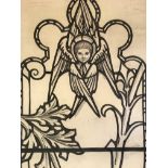 A stamped John Hardman & Co. watercolour stained glass design depicting angel for St Mary’s Church