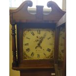 19th Century oak and mahogany 30 hour movement by Thomas Waite.