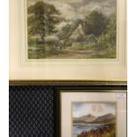 Two framed, signed, watercolour on paper, DONALD AYRES, inscribed, 'Loch Doon', Scottish landscape