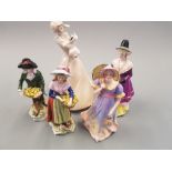 Royal Doulton female figure with four other female figures.
