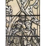 A stamped John Hardman & Co. watercolour stained glass design depicting three kings for St Mary’s