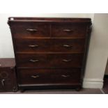 A Victorian mahogany chest of drawers.