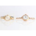 A ladies Flica wrist watch, stamped 18k 0.750, on an expanding bracelet strap, together with a