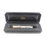 A Parker Duofold fountain pen, nib stamped 18k, in box.