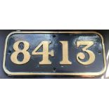 Painted crest and cab side plate number Great Western Railway GWR number 8413