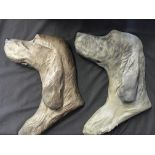 Two bronze effect red setter dog plaques, height approximately 43cm.