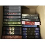 Nineteen Folio Society books including War & Peace, All Quiet on the Western Front and Daphne du