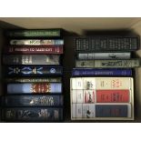 Sixteen books including Folio Society Captain Cook and Charles Darwin, Little Women and Life on