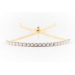 A diamond line bracelet, set with 21 round brilliant cut diamonds, total diamond weight approx. 0.