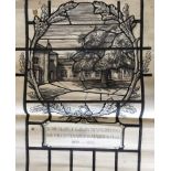 A stamped John Hardman & Co. charcoal on paper stained glass window design depicting St Mary’s