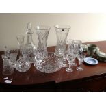 Assorted glassware and Wedgwood.