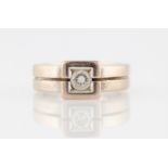 A diamond solitaire ring, set with a round brilliant cut diamond, measuring approx. 0.20ct, in a