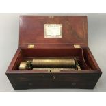 A Nicholas Freres key-wind two-per-turn musical box, dated c.1855.