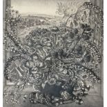 ROBIN TANNER. Framed, glazed limited edition 90/100 etching on paper, Autumn, The Memorial