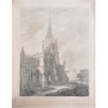 T. HEARNE. F.S.A. Five framed engravings, engraved by W. Byrne and S. Middiman to include Castle