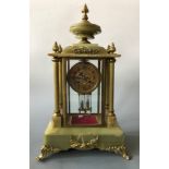 A Ch. Bertout Boulogne S/Mer onyx mercury filled pendulum mantel clock with classical style