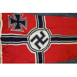 A large Nazi German flag, 144cm x 84cm.