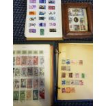 A collection of various international stamps.