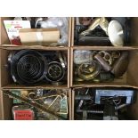 Approximately twenty one boxes containing various engineers parts including latches, hinges,