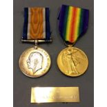 World War One War and Victory medals belonging to 27309 Pte. W. Wetherall. R. Berks. R.