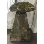 A stone carved saddlestone.