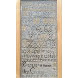 A sampler dated 1823.