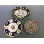 An Old Coalport, Thorne and Ironstone plates.