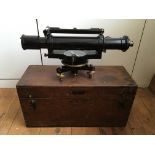 A Cookes & Sons No. 12175 surveyors level, marked No. 5497 1894, in wooden box, together with a maho