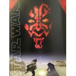 Four small and one large ‘Star Wars: The Phantom Menace’ posters, largest poster 154.5cm x 104cm.