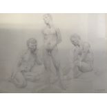 JOHN VILLAGE. Framed, signed, dated December 1985 and titled ‘Kevin’, pencil on papers, studies of