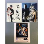 Two photographs signed by Jeremy Bulloch, one marked Sheckil, with a Star Wars photocopy of a 1977