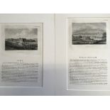 Two late 18th Century etchings, depicting Soho, Staffordshire and Birmingham, with accompanying