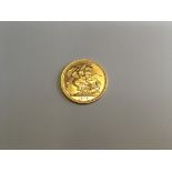 A 1979 gold sovereign, Elizabeth II, decimal portrait.