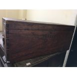 A mahogany travel trunk