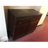 A 19th century mahogany secretarie with cupboard base and fitted interior.