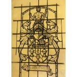Two stamped John Hardman & Co. watercolour and pencil stained glass designs, inscribed St. Botokph’s