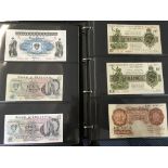 Two folders of British Isles bank notes to include notes from England, Scotland, Jersey and Northern