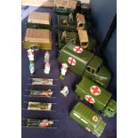 Collection of Britains Toy Soldiers cavalry figures together with a selection of Corgi paramedic
