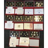 Eleven sets of Royal Mint Proof sets dated between 1989-1999