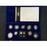 The Royal Mint Millennium Silver Collection of 13 coins in box